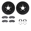8312-39026 Drilled/Slotted Brake Rotors with 3000-Series Ceramic Brake Pads Kit & Hardware [Black], Fits Select Multiple Makes/M - image 1