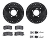 8312-39027 Drilled/Slotted Brake Rotors with 3000-Series Ceramic Brake Pads Kit & Hardware [Black], 2007-2017 Multiple Makes/Mod - image 1