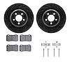 8312-39032 Drilled/Slotted Brake Rotors with 3000-Series Ceramic Brake Pads Kit & Hardware [Black], Fits Select Mopar, Position: - image 1