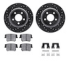 8312-39034 Drilled/Slotted Brake Rotors with 3000-Series Ceramic Brake Pads Kit & Hardware [Black], Fits Select Mopar, Position: - image 1