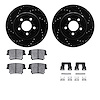 8312-39035 Drilled/Slotted Brake Rotors with 3000-Series Ceramic Brake Pads Kit & Hardware [Black], 2006-2008 Mopar, Position: R - image 1