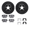 8312-39037 Drilled/Slotted Brake Rotors with 3000-Series Ceramic Brake Pads Kit & Hardware [Black], 2006-2014 Mopar, Position: R - image 1