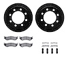 8312-40068 Drilled/Slotted Brake Rotors with 3000-Series Ceramic Brake Pads Kit & Hardware [Black], 2000-2002 Mopar, Position: R - image 1