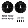 8312-40071 Drilled/Slotted Brake Rotors with 3000-Series Ceramic Brake Pads Kit & Hardware [Black], 2003-2003 Mopar, Position: F - image 1