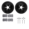 8312-42025 Drilled/Slotted Brake Rotors with 3000-Series Ceramic Brake Pads Kit & Hardware [Black], Fits Select Mopar, Position: - image 1