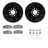 8312-42048 Drilled/Slotted Brake Rotors with 3000-Series Ceramic Brake Pads Kit & Hardware [Black], Fits Select Mopar, Position: - image 1