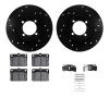 8312-43001 Drilled/Slotted Brake Rotors with 3000-Series Ceramic Brake Pads Kit & Hardware [Black], 1974-1987 Multiple Makes/Mod - image 1