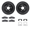 8312-46013 Drilled/Slotted Brake Rotors with 3000-Series Ceramic Brake Pads Kit & Hardware [Black], 2010-2013 GM, Position: Fron - image 1