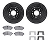 8312-46020 Drilled/Slotted Brake Rotors with 3000-Series Ceramic Brake Pads Kit & Hardware [Black], 2003-2003 GM, Position: Fron - image 1