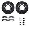 8312-48068 Drilled/Slotted Brake Rotors with 3000-Series Ceramic Brake Pads Kit & Hardware [Black], 2011-2019 GM, Position: Fron - image 1