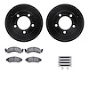 8312-54051 Drilled/Slotted Brake Rotors with 3000-Series Ceramic Brake Pads Kit & Hardware [Black], 1986-1993 Ford/Lincoln/Mercu - image 1
