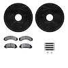 8312-54056 Drilled/Slotted Brake Rotors with 3000-Series Ceramic Brake Pads Kit & Hardware [Black], 1983-1992 Ford/Lincoln/Mercu - image 1