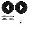 8312-54064 Drilled/Slotted Brake Rotors with 3000-Series Ceramic Brake Pads Kit & Hardware [Black], 1994-2004 Ford/Lincoln/Mercu - image 1