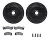 8312-54070 Drilled/Slotted Brake Rotors with 3000-Series Ceramic Brake Pads Kit & Hardware [Black], 1987-1993 Ford/Lincoln/Mercu - image 1