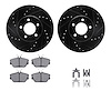8312-54081 Drilled/Slotted Brake Rotors with 3000-Series Ceramic Brake Pads Kit & Hardware [Black], 1993-2007 Ford/Lincoln/Mercu - image 1