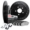 8312-54087 Drilled/Slotted Brake Rotors with 3000-Series Ceramic Brake Pads Kit & Hardware [Black], 1993-2005 Ford/Lincoln/Mercu - image 2