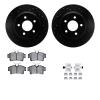 8312-54091 Drilled/Slotted Brake Rotors with 3000-Series Ceramic Brake Pads Kit & Hardware [Black], 1994-2004 Ford/Lincoln/Mercu - image 1