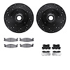 8312-54093 Drilled/Slotted Brake Rotors with 3000-Series Ceramic Brake Pads Kit & Hardware [Black], 1994-2003 Ford/Lincoln/Mercu - image 1