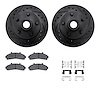8312-54101 Drilled/Slotted Brake Rotors with 3000-Series Ceramic Brake Pads Kit & Hardware [Black], 1995-1997 Ford/Lincoln/Mercu - image 1