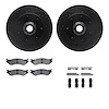 8312-54115 Drilled/Slotted Brake Rotors with 3000-Series Ceramic Brake Pads Kit & Hardware [Black], 1997-2004 Ford/Lincoln/Mercu - image 1