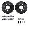 8312-54116 Drilled/Slotted Brake Rotors with 3000-Series Ceramic Brake Pads Kit & Hardware [Black], 1997-2004 Ford/Lincoln/Mercu - image 1