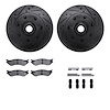 8312-54118 Drilled/Slotted Brake Rotors with 3000-Series Ceramic Brake Pads Kit & Hardware [Black], 1997-2002 Ford/Lincoln/Mercu - image 1