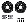 8312-54121 Drilled/Slotted Brake Rotors with 3000-Series Ceramic Brake Pads Kit & Hardware [Black], 1997-2004 Ford/Lincoln/Mercu - image 1