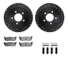 8312-54122 Drilled/Slotted Brake Rotors with 3000-Series Ceramic Brake Pads Kit & Hardware [Black], 1997-2004 Ford/Lincoln/Mercu - image 1