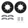 8312-54123 Drilled/Slotted Brake Rotors with 3000-Series Ceramic Brake Pads Kit & Hardware [Black], 1999-1999 Ford/Lincoln/Mercu - image 1