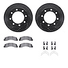 8312-54127 Drilled/Slotted Brake Rotors with 3000-Series Ceramic Brake Pads Kit & Hardware [Black], 1999-2005 Ford/Lincoln/Mercu - image 1