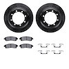 8312-54130 Drilled/Slotted Brake Rotors with 3000-Series Ceramic Brake Pads Kit & Hardware [Black], 1999-2004 Ford/Lincoln/Mercu - image 1