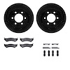 8312-54133 Drilled/Slotted Brake Rotors with 3000-Series Ceramic Brake Pads Kit & Hardware [Black], 1999-2007 Ford/Lincoln/Mercu - image 1