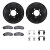 8312-54143 Drilled/Slotted Brake Rotors with 3000-Series Ceramic Brake Pads Kit & Hardware [Black], 2002-2005 Ford/Lincoln/Mercu - image 1
