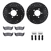 8312-54145 Drilled/Slotted Brake Rotors with 3000-Series Ceramic Brake Pads Kit & Hardware [Black], 2002-2005 Ford/Lincoln/Mercu - image 1