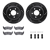 8312-54147 Drilled/Slotted Brake Rotors with 3000-Series Ceramic Brake Pads Kit & Hardware [Black], 2010-2011 Ford/Lincoln/Mercu - image 1