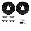 8312-54148 Drilled/Slotted Brake Rotors with 3000-Series Ceramic Brake Pads Kit & Hardware [Black], 2002-2006 Ford/Lincoln/Mercu - image 1