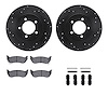 8312-54151 Drilled/Slotted Brake Rotors with 3000-Series Ceramic Brake Pads Kit & Hardware [Black], 2006-2010 Ford/Lincoln/Mercu - image 1