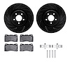 8312-54154 Drilled/Slotted Brake Rotors with 3000-Series Ceramic Brake Pads Kit & Hardware [Black], 2007-2014 Ford/Lincoln/Mercu - image 1