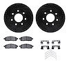 8312-54158 Drilled/Slotted Brake Rotors with 3000-Series Ceramic Brake Pads Kit & Hardware [Black], 2004-2008 Ford/Lincoln/Mercu - image 1