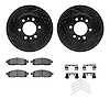 8312-54159 Drilled/Slotted Brake Rotors with 3000-Series Ceramic Brake Pads Kit & Hardware [Black], 2009-2009 Ford/Lincoln/Mercu - image 1