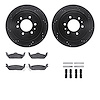 8312-54161 Drilled/Slotted Brake Rotors with 3000-Series Ceramic Brake Pads Kit & Hardware [Black], 2004-2011 Ford/Lincoln/Mercu - image 1