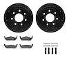 8312-54162 Drilled/Slotted Brake Rotors with 3000-Series Ceramic Brake Pads Kit & Hardware [Black], 2004-2011 Ford/Lincoln/Mercu - image 1