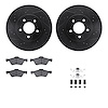 8312-54169 Drilled/Slotted Brake Rotors with 3000-Series Ceramic Brake Pads Kit & Hardware [Black], 2005-2012 Ford/Lincoln/Mercu - image 1