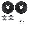 8312-54170 Drilled/Slotted Brake Rotors with 3000-Series Ceramic Brake Pads Kit & Hardware [Black], 2008-2012 Ford/Lincoln/Mercu - image 1