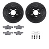 8312-54172 Drilled/Slotted Brake Rotors with 3000-Series Ceramic Brake Pads Kit & Hardware [Black], 2009-2012 Ford/Lincoln/Mercu - image 1