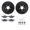 8312-54174 Drilled/Slotted Brake Rotors with 3000-Series Ceramic Brake Pads Kit & Hardware [Black], 2009-2012 Ford/Lincoln/Mercu - image 1