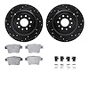 8312-54177 Drilled/Slotted Brake Rotors with 3000-Series Ceramic Brake Pads Kit & Hardware [Black], 2005-2009 Ford/Lincoln/Mercu - image 1