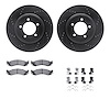 8312-54184 Drilled/Slotted Brake Rotors with 3000-Series Ceramic Brake Pads Kit & Hardware [Black], 2006-2010 Ford/Lincoln/Mercu - image 1