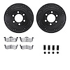 8312-54192 Drilled/Slotted Brake Rotors with 3000-Series Ceramic Brake Pads Kit & Hardware [Black], 2007-2017 Ford/Lincoln/Mercu - image 1