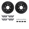 8312-54207 Drilled/Slotted Brake Rotors with 3000-Series Ceramic Brake Pads Kit & Hardware [Black], 2012-2014 Ford/Lincoln/Mercu - image 1